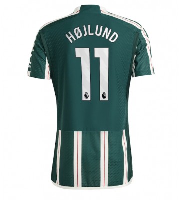 Manchester United Rasmus Hojlund #11 Segunda Equipación 2023-24 Manga Corta